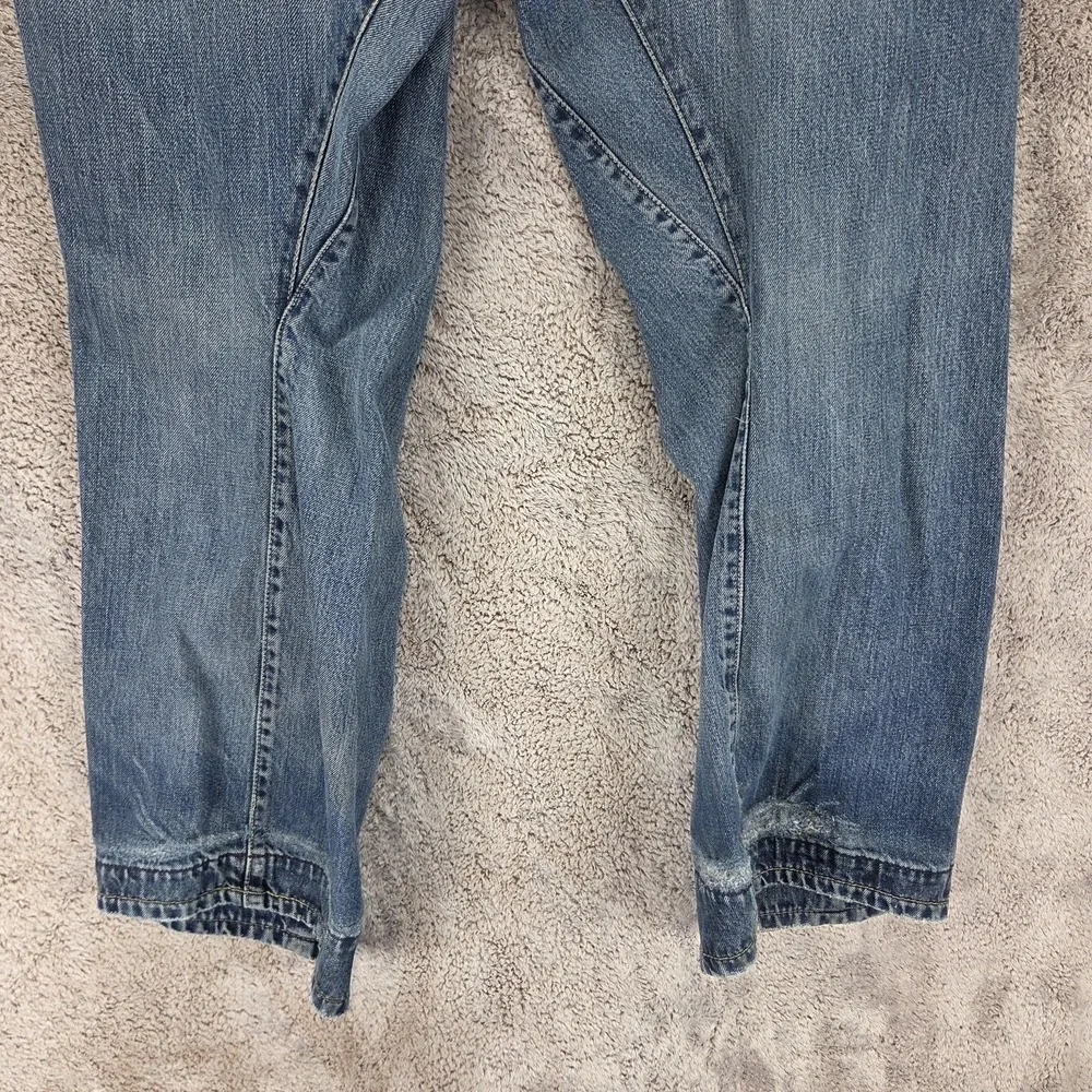 VTG Levis Engineered Jeans Men 34x32 Blue Thrashed Destroyed Twisted Buckle Back